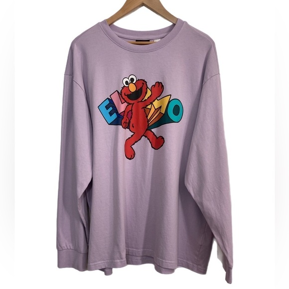 H&M Tops - H&M x Sesame Street lavender long sleeve top with Elmo